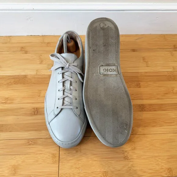 Men's Koio leather sneaker - light grey - size 11 - Picture 10 of 11